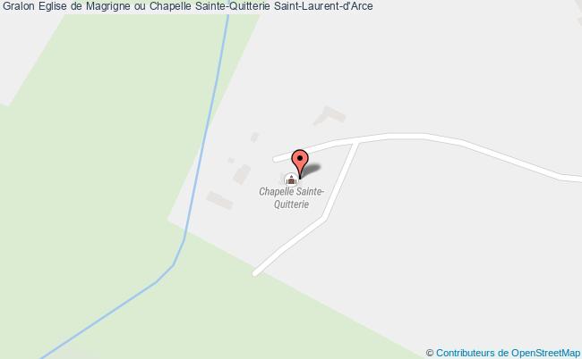 plan Eglise De Magrigne Ou Chapelle Sainte-quitterie Saint-laurent-d'arce Saint-Laurent-d'Arce