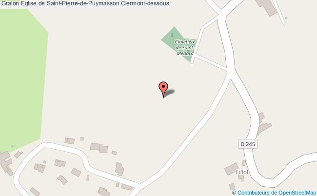 plan Eglise De Saint-pierre-de-puymasson Clermont-dessous Clermont-dessous