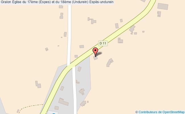 plan Église Du 17ème (espes) Et Du 18ème (undurein) Espès-undurein Espès-undurein