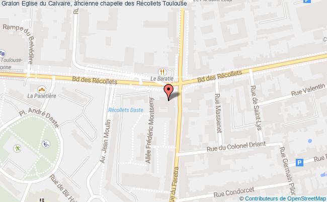 plan Eglise Du Calvaire, Ancienne Chapelle Des Récollets Toulouse Toulouse