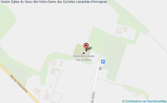 plan Eglise Du Geou Dite Notre-dame Des Cyclistes Labastide-d'armagnac Labastide-d'Armagnac