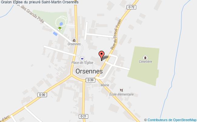 plan Eglise Du Prieuré Saint-martin Orsennes Orsennes