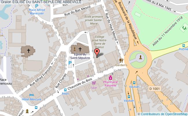 plan Eglise Du Saint-sepulcre Abbeville ABBEVILLE