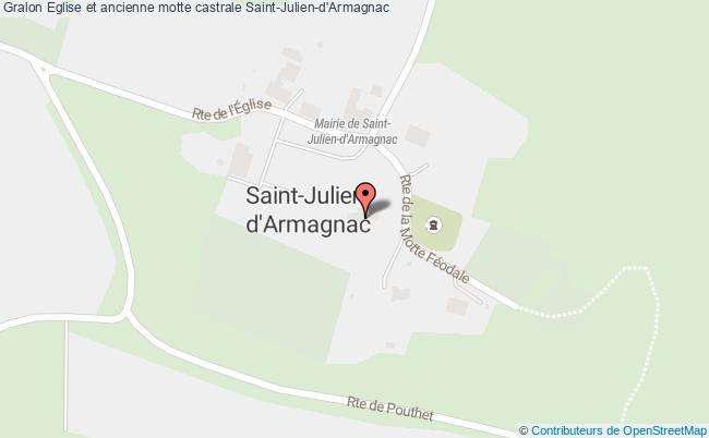 plan Eglise Et Ancienne Motte Castrale Saint-julien-d'armagnac Saint-Julien-d'Armagnac