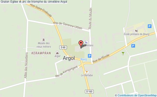 plan Eglise Et Arc De Triomphe Du Cimetière Argol Argol