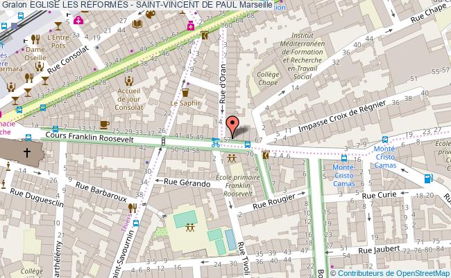 plan Eglise Les RÉformÉs - Saint-vincent De Paul Marseille Marseille