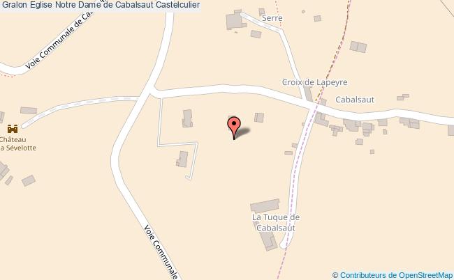 plan Eglise Notre Dame De Cabalsaut Castelculier Castelculier