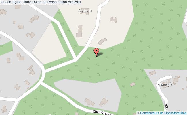 plan Église Notre Dame De L'assomption Ascain ASCAIN