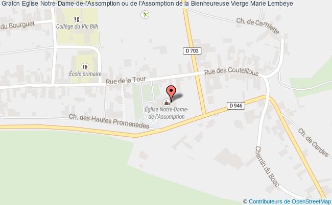 plan Eglise Notre-dame-de-l'assomption Ou De L'assomption De La Bienheureuse Vierge Marie Lembeye Lembeye