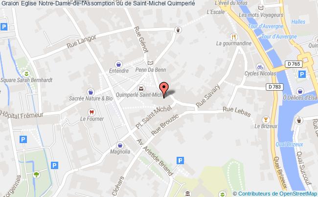 plan Eglise Notre-dame-de-l'assomption Ou De Saint-michel Quimperlé Quimperlé