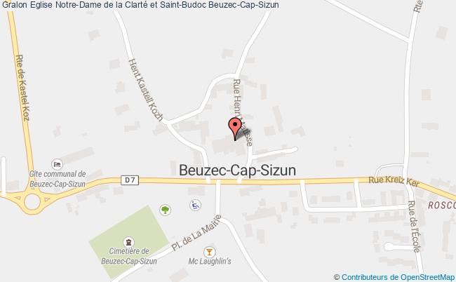 plan Eglise Notre-dame De La Clarté Et Saint-budoc Beuzec-cap-sizun Beuzec-Cap-Sizun