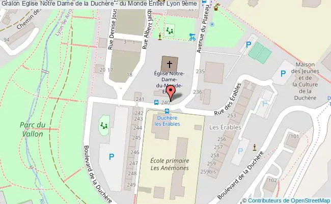 plan Eglise Notre Dame De La Duchère - Du Monde Entier Lyon 9ème Lyon 9ème