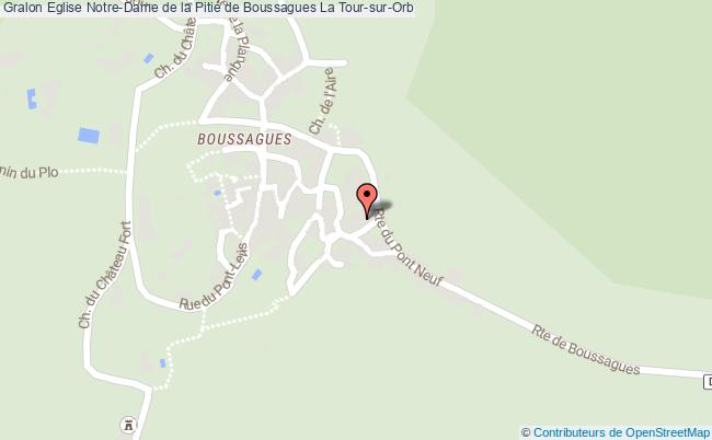 plan Eglise Notre-dame De La Pitié De Boussagues La Tour-sur-orb La Tour-sur-Orb