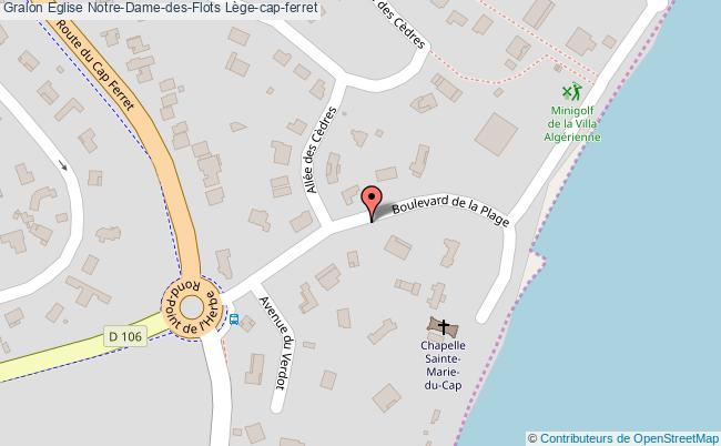 plan Eglise Notre-dame-des-flots Lège-cap-ferret Lège-cap-ferret