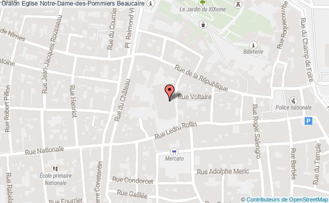 plan Eglise Notre-dame-des-pommiers Beaucaire Beaucaire