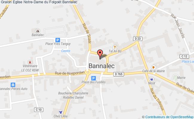 plan Eglise Notre-dame Du Folgoët Bannalec Bannalec