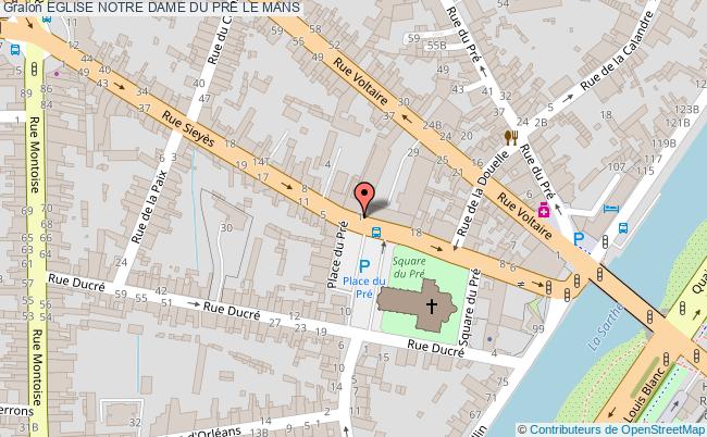 plan Eglise Notre Dame Du Pre Le Mans LE MANS