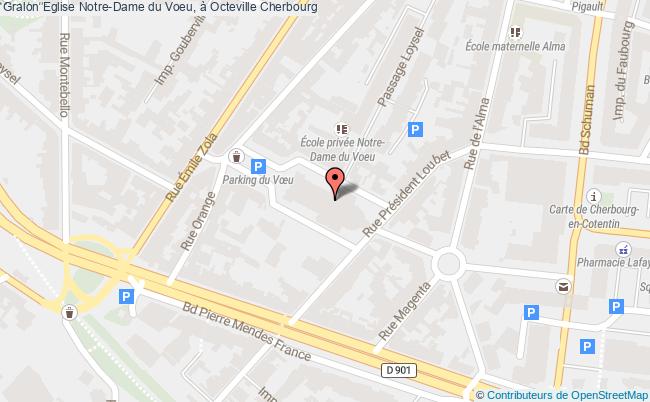plan Eglise Notre-dame Du Voeu, à Octeville Cherbourg Cherbourg
