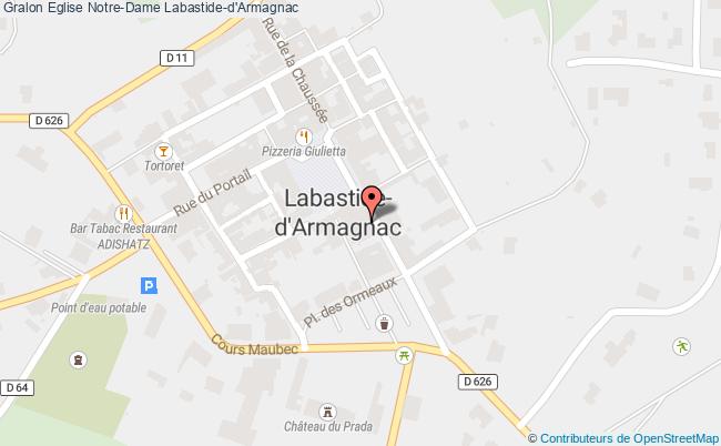 plan Eglise Notre-dame Labastide-d'armagnac Labastide-d'Armagnac