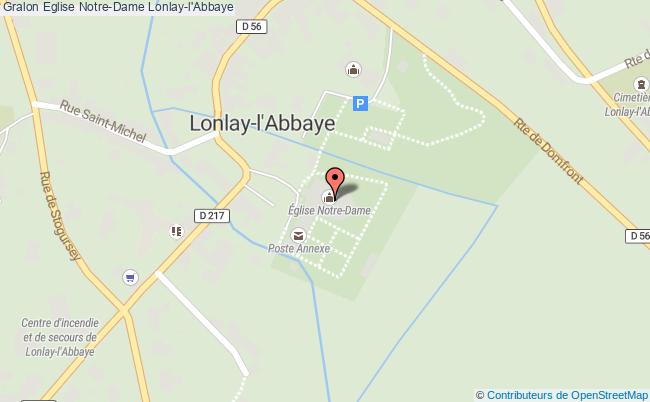 plan Eglise Notre-dame Lonlay-l'abbaye Lonlay-l'Abbaye