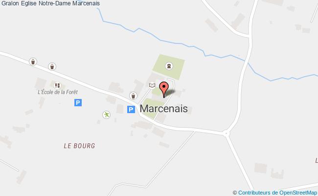 plan Eglise Notre-dame Marcenais Marcenais
