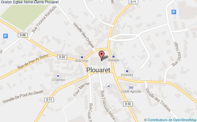 plan Eglise Notre-dame Plouaret Plouaret