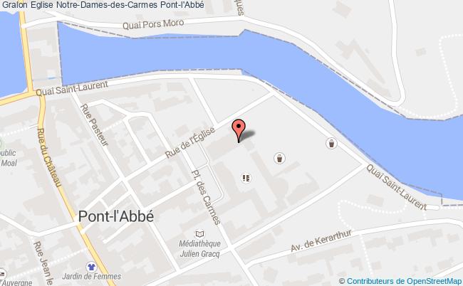 plan Eglise Notre-dames-des-carmes Pont-l'abbé Pont-l'Abbé