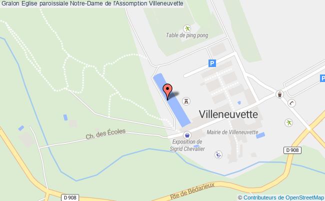 plan Eglise Paroissiale Notre-dame De L'assomption Villeneuvette Villeneuvette