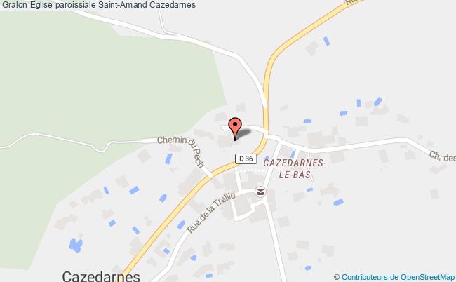 plan Eglise Paroissiale Saint-amand Cazedarnes Cazedarnes