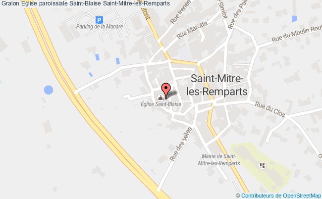 plan Eglise Paroissiale Saint-blaise Saint-mitre-les-remparts Saint-Mitre-les-Remparts