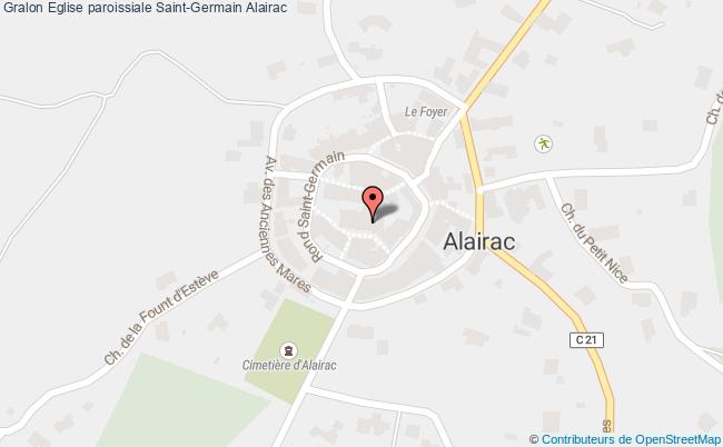 plan Eglise Paroissiale Saint-germain Alairac Alairac