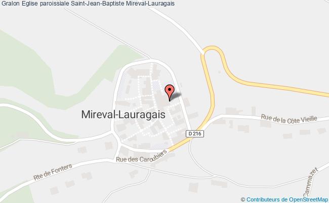 plan Eglise Paroissiale Saint-jean-baptiste Mireval-lauragais Mireval-Lauragais