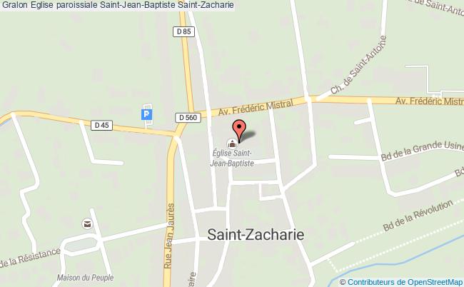 plan Eglise Paroissiale Saint-jean-baptiste Saint-zacharie Saint-Zacharie