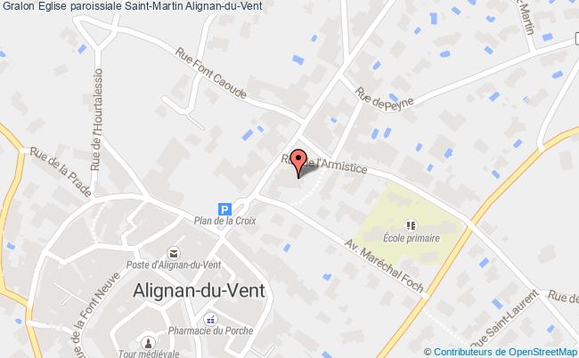 plan Eglise Paroissiale Saint-martin Alignan-du-vent Alignan-du-Vent