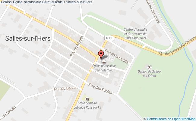 plan Eglise Paroissiale Saint-mathieu Salles-sur-l'hers Salles-sur-l'Hers