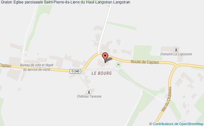plan Eglise Paroissiale Saint-pierre-ès-liens Du Haut-langoiran Langoiran Langoiran