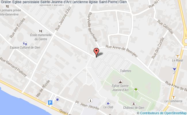 plan Eglise Paroissiale Sainte-jeanne D'arc (ancienne église Saint-pierre) Gien Gien