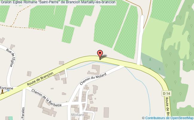 plan Eglise Romane "saint-pierre" De Brancion Martailly-lès-brancion Martailly-lès-brancion