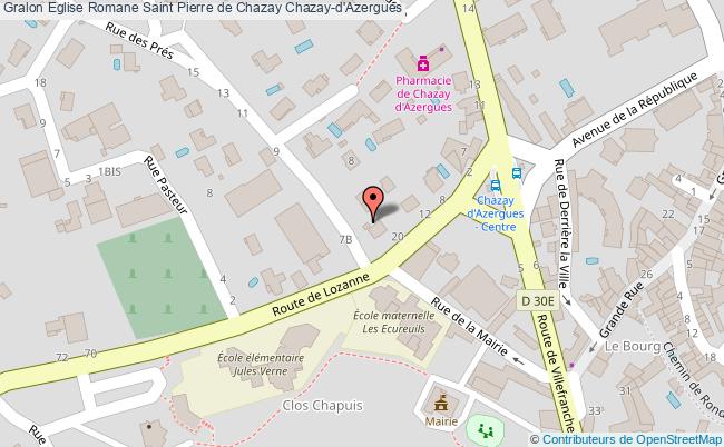 plan Eglise Romane Saint Pierre De Chazay Chazay-d'azergues Chazay-d'Azergues