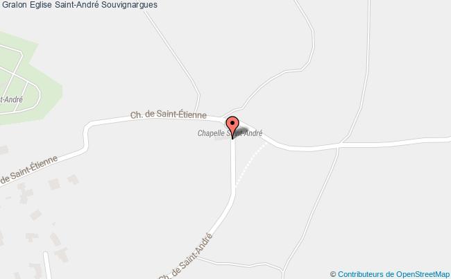 plan Eglise Saint-andré Souvignargues Souvignargues