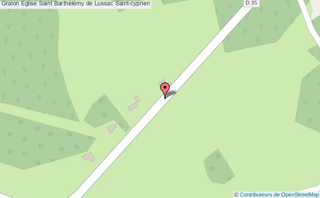 plan Eglise Saint Barthélémy De Lussac Saint-cyprien Saint-cyprien
