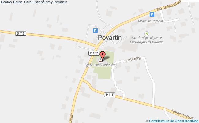 plan Eglise Saint-barthélémy Poyartin Poyartin
