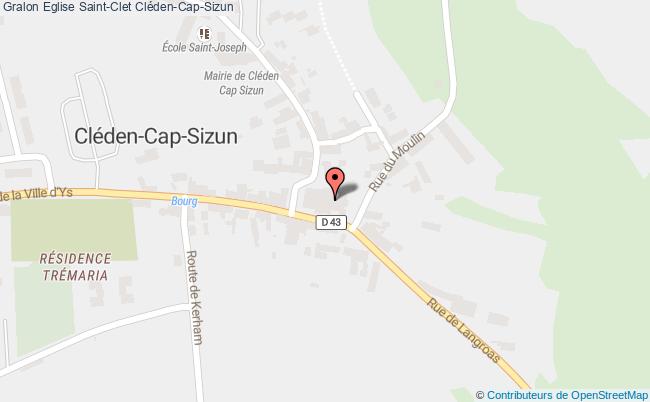 plan Eglise Saint-clet Cléden-cap-sizun Cléden-Cap-Sizun