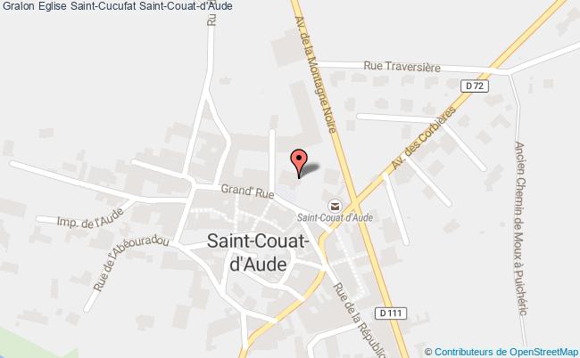 plan Eglise Saint-cucufat Saint-couat-d'aude Saint-Couat-d'Aude