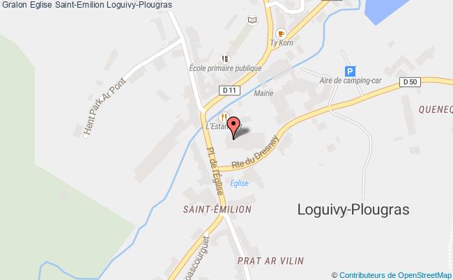plan Eglise Saint-emilion Loguivy-plougras Loguivy-Plougras