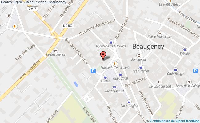 plan Eglise Saint-etienne Beaugency Beaugency