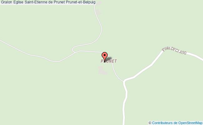 plan Eglise Saint-etienne De Prunet Prunet-et-belpuig Prunet-et-Belpuig