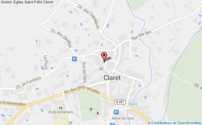 plan Eglise Saint-félix Claret Claret