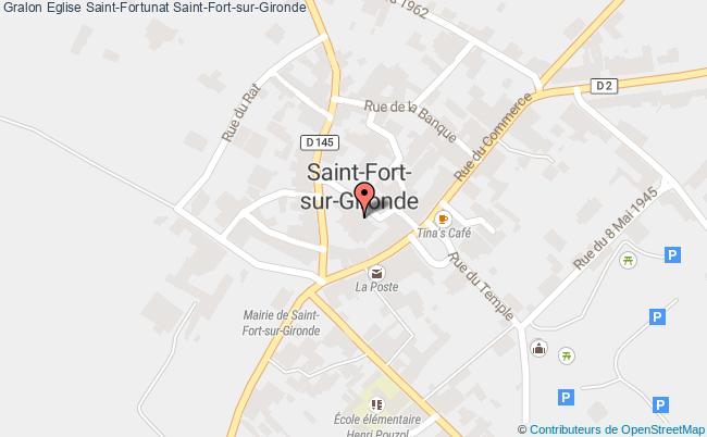 plan Eglise Saint-fortunat Saint-fort-sur-gironde Saint-Fort-sur-Gironde