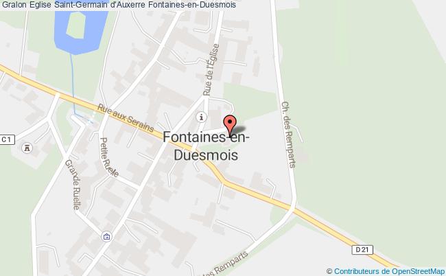 plan Eglise Saint-germain D'auxerre Fontaines-en-duesmois Fontaines-en-Duesmois